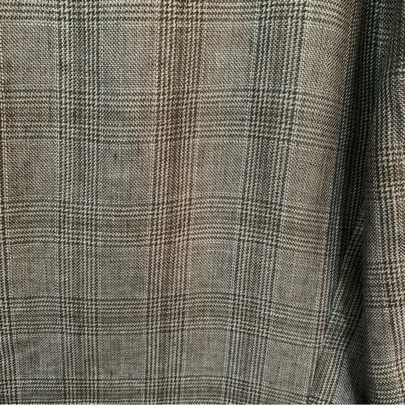 JOE Joseph Abboud Blue Glen Plaid Slim Fit Linen Sport Coat Blazer | Size 48L - Picture 10 of 12